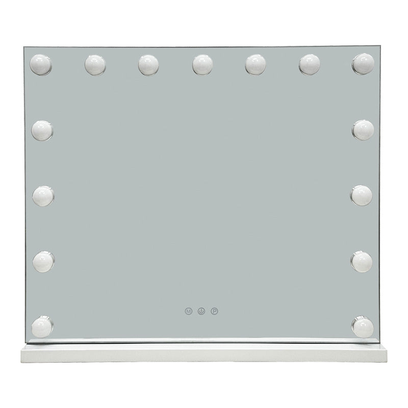 Καθρέπτης Led Hollywood  μέταλλο λευκό 60x12x52.3εκ - Image 1
