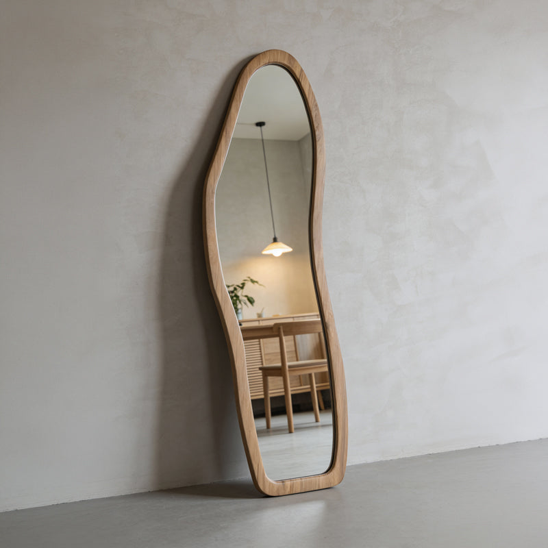 Καθρέπτης Quene  mdf σε φυσική απόχρωση 50x1.5x150εκ - Pakobazaar