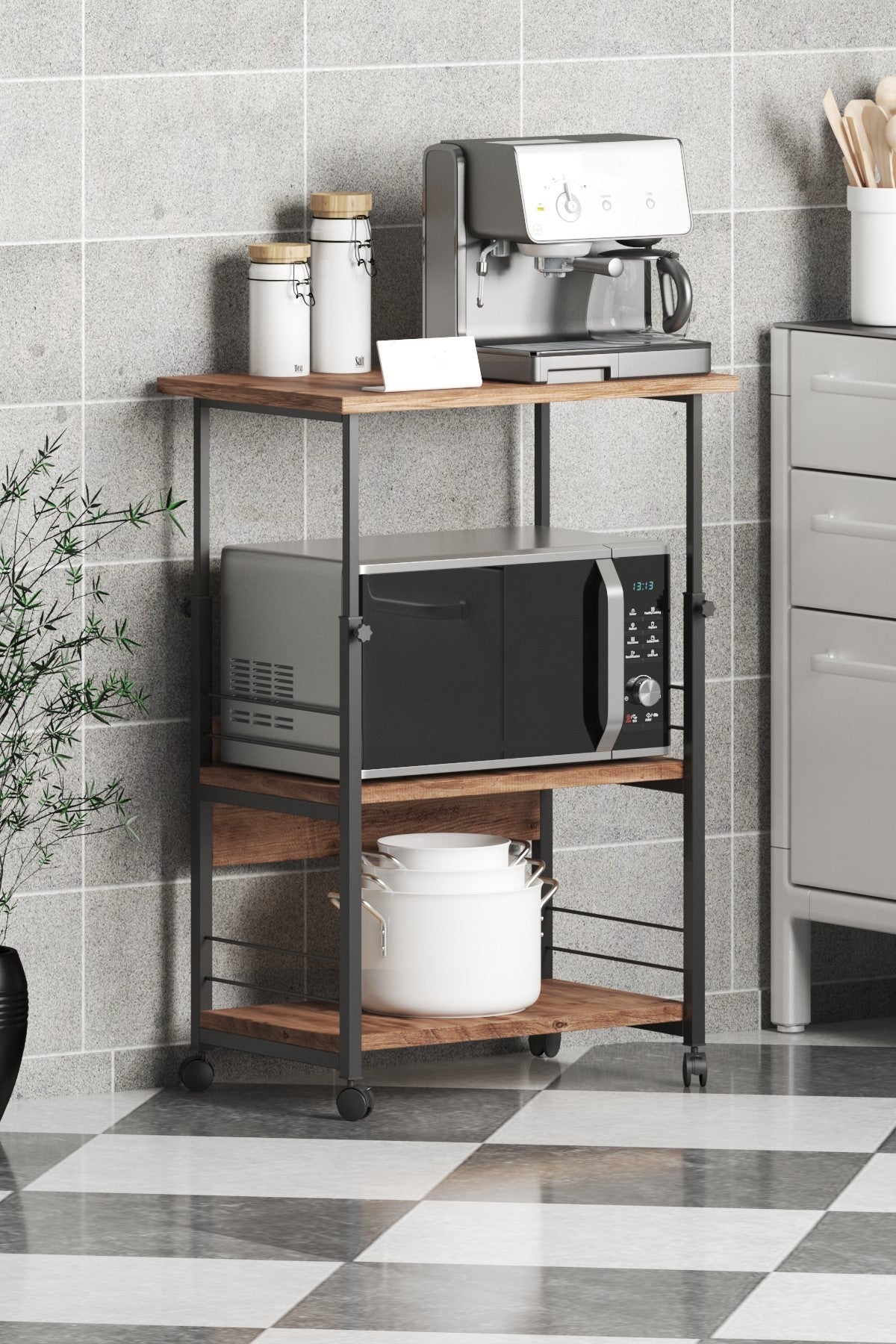 Ραφιέρα Lysianassa Καφέ 60x40x66 εκ. MDF