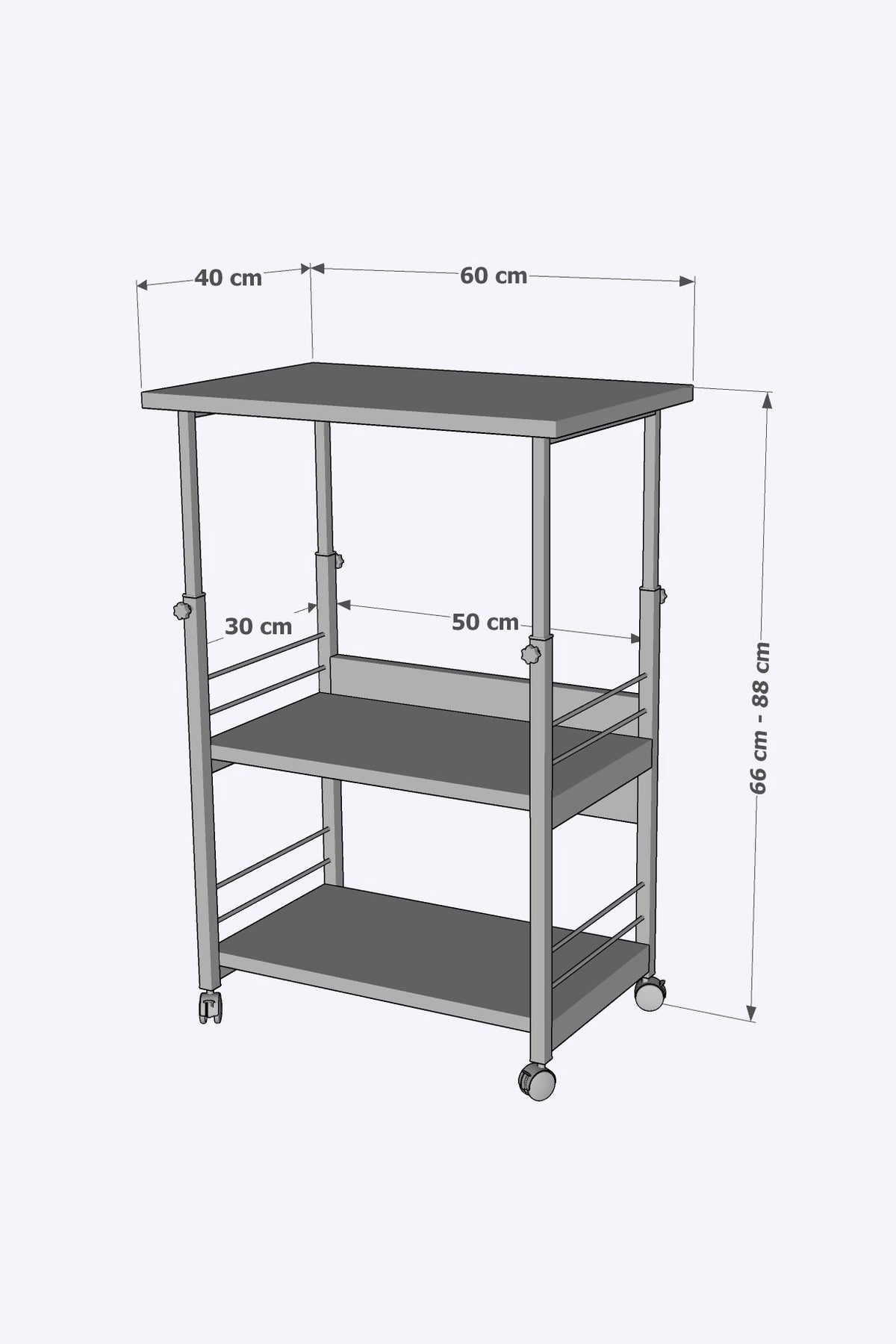 Ραφιέρα Lysianassa Καφέ 60x40x66 εκ. MDF