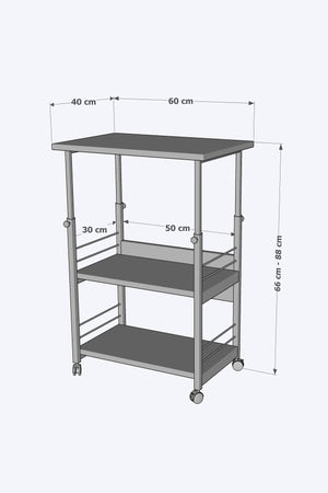 Ραφιέρα Lysianassa Καφέ 60x40x66 εκ. MDF