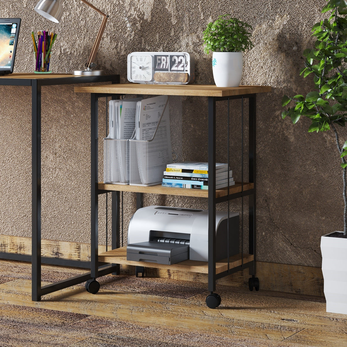 Ραφιέρα Nefeli Καφέ 60x40x73 εκ. MDF