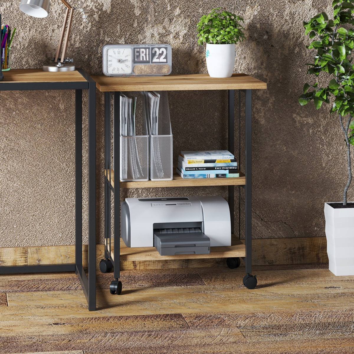 Ραφιέρα Nefeli Καφέ 60x40x73 εκ. MDF
