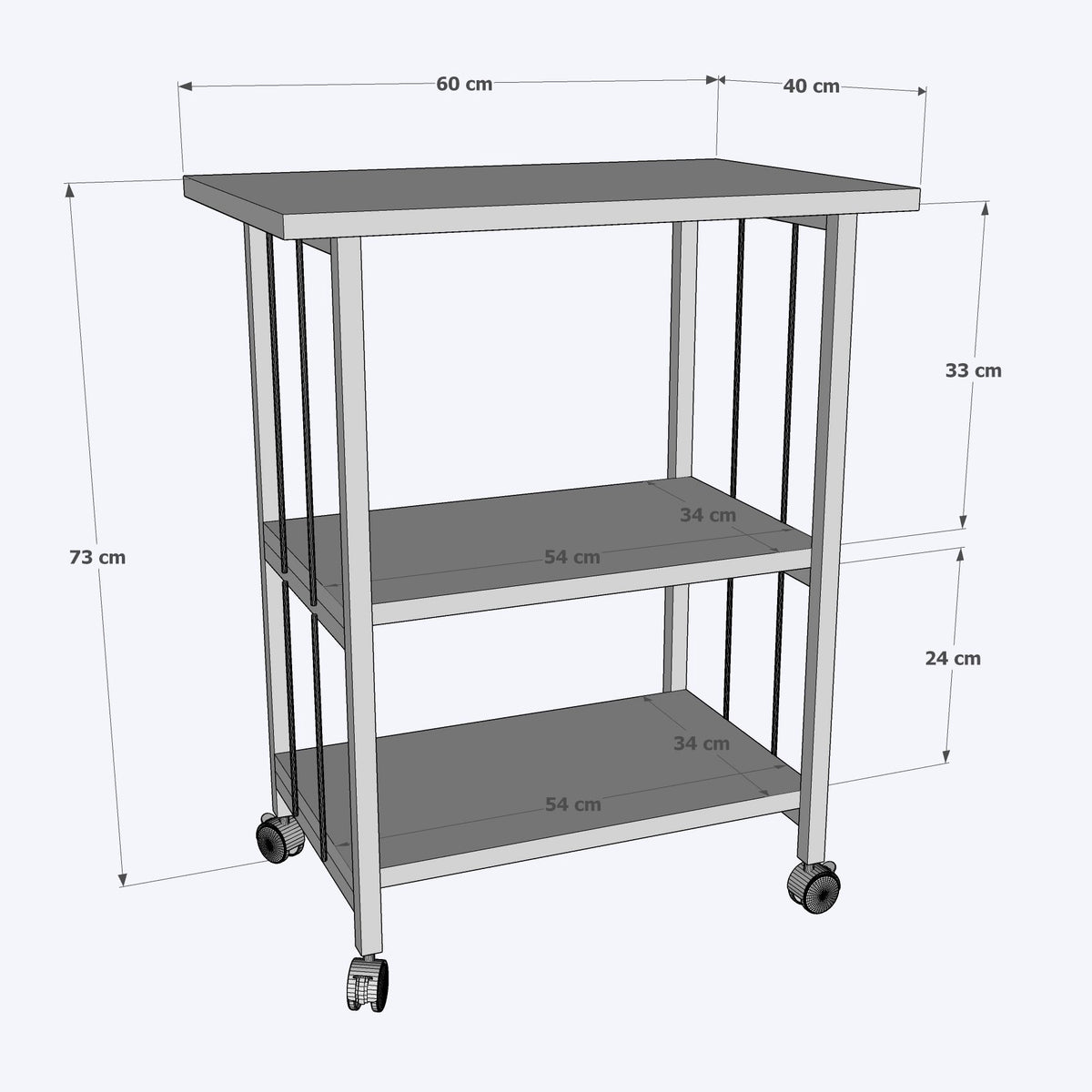 Ραφιέρα Nefeli Καφέ 60x40x73 εκ. MDF