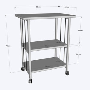 Ραφιέρα Nefeli Καφέ 60x40x73 εκ. MDF