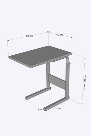 Γραφείο Laptop Eupraxia Λευκό 40x60x63 εκ. MDF