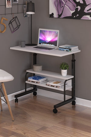 Γραφείο Laptop Melpomeni Λευκό 80x40x68 εκ. MDF