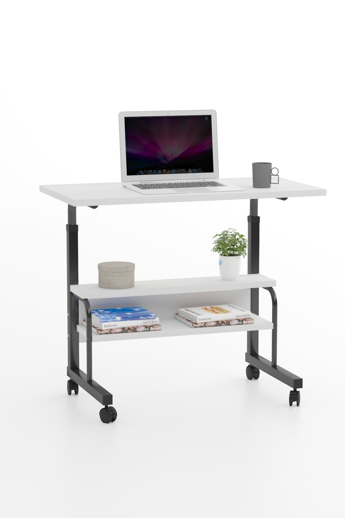 Γραφείο Laptop Melpomeni Λευκό 80x40x68 εκ. MDF