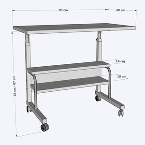 Γραφείο Laptop Melpomeni Λευκό 80x40x68 εκ. MDF