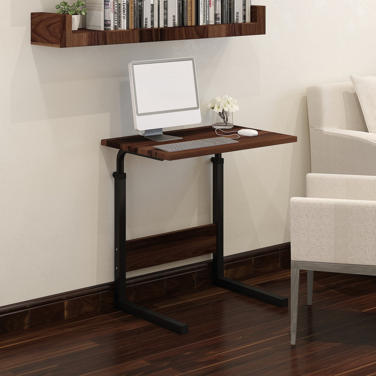 Γραφείο Laptop Eupraxia Καφέ 40x60x63 εκ. MDF