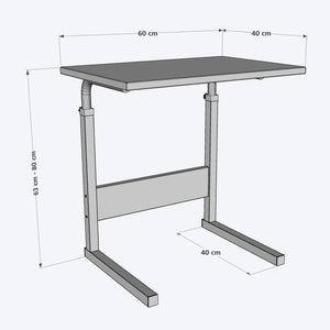 Γραφείο Laptop Eupraxia Καφέ 40x60x63 εκ. MDF