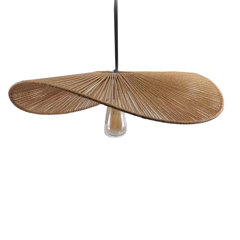 Φωτιστικό οροφής Haris Inart Ε27 rope σε καφέ απόχρωση Φ60x12.5εκ - Image 2