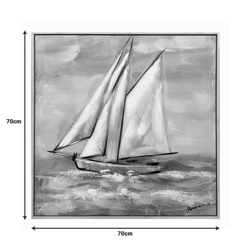 Πίνακας σε καμβά Siedo Inart με πλαίσιο 70x3.5x70εκ - Image 2