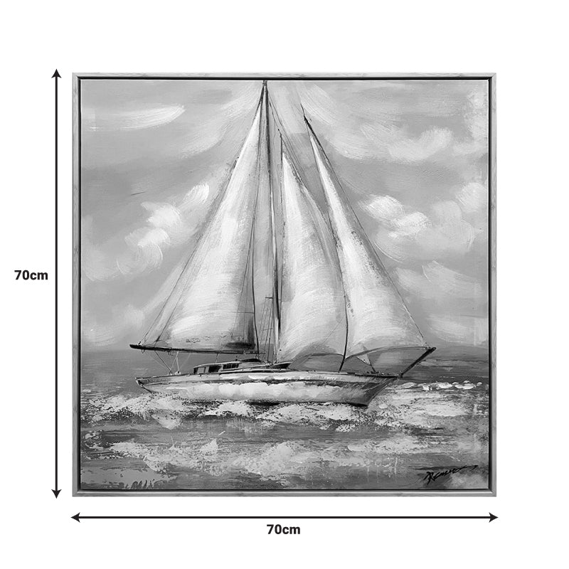Πίνακας σε καμβά Siedo I Inart με πλαίσιο 70x3.5x70εκ - Pakobazaar