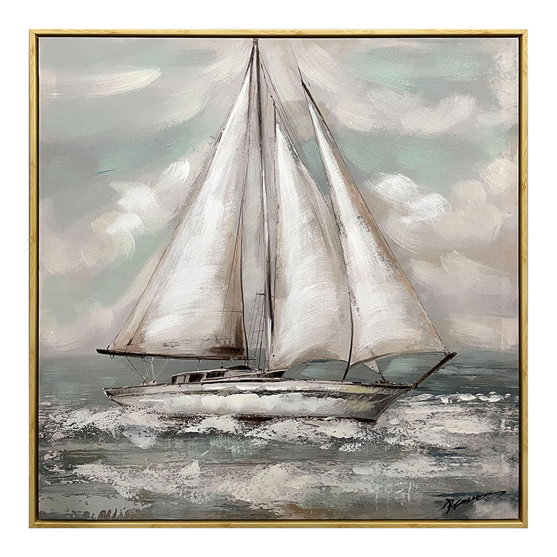 Πίνακας σε καμβά Siedo I Inart με πλαίσιο 70x3.5x70εκ - Pakobazaar