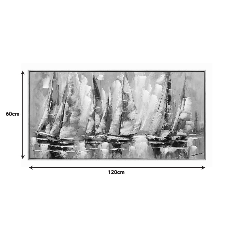 Πίνακας σε καμβά Yelkan Ι Inart με πλαίσιο 120x3.5x60εκ - Image 2