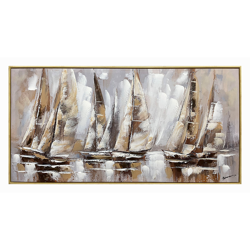 Πίνακας σε καμβά Yelkan Ι Inart με πλαίσιο 120x3.5x60εκ - Image 1