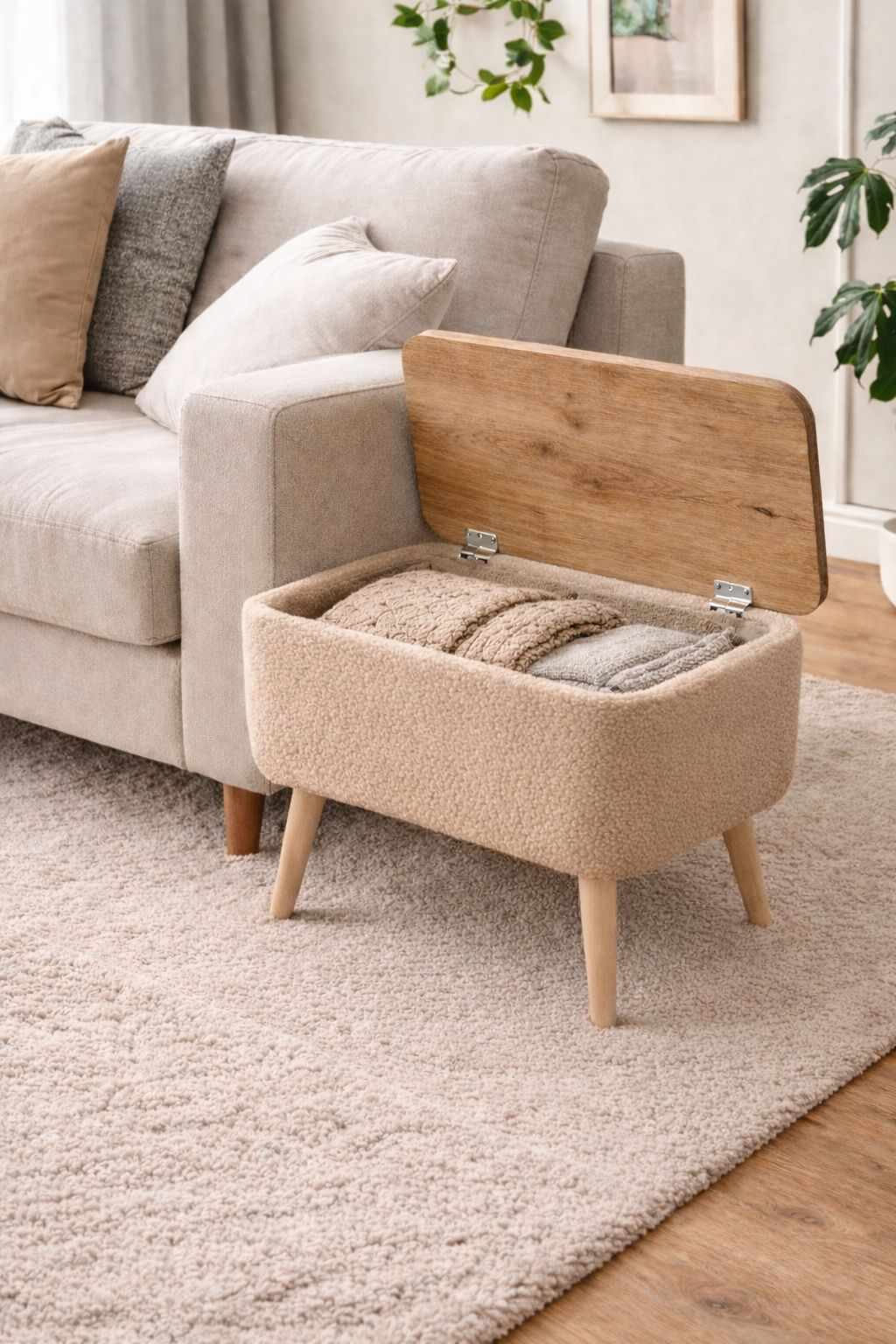 Βοηθητικό Τραπεζάκι Xirokambos Μπεζ 60x30x45 εκ. Μελαμίνης - Pakobazaar