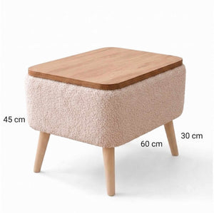Βοηθητικό Τραπεζάκι Xirokambos Μπεζ 60x30x45 εκ. Μελαμίνης - Pakobazaar