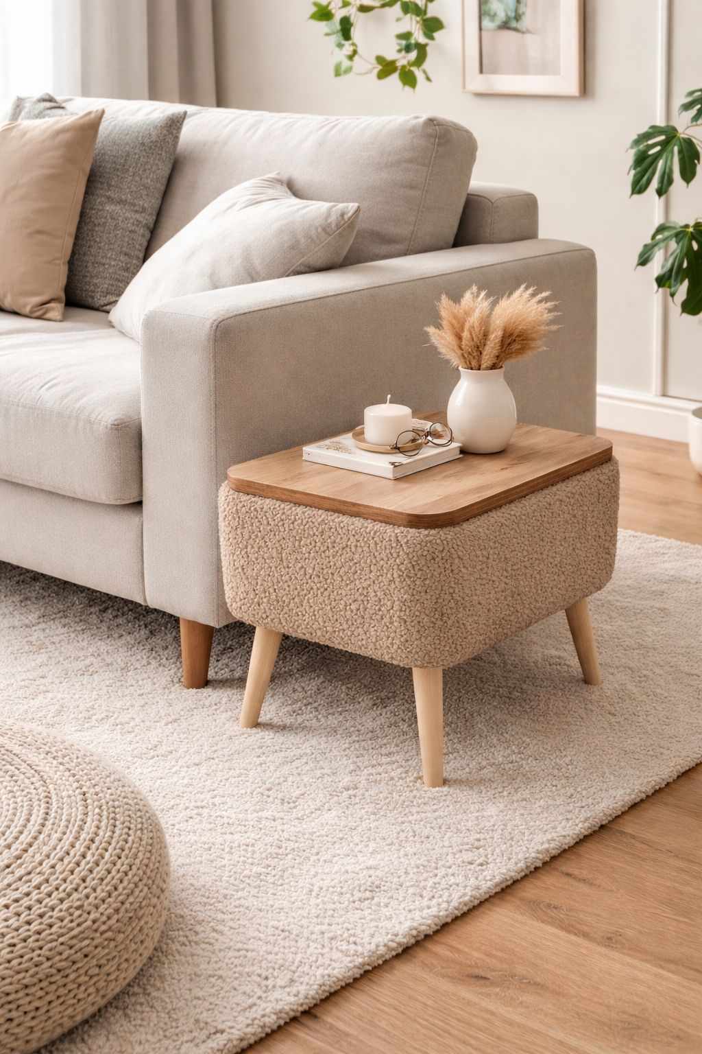 Βοηθητικό Τραπεζάκι Xirokambos Καφέ 60x30x45 εκ. Μελαμίνης