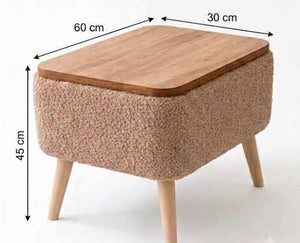 Βοηθητικό Τραπεζάκι Xirokambos Καφέ 60x30x45 εκ. Μελαμίνης