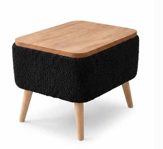 Βοηθητικό Τραπεζάκι Xirokambos Μαύρο 60x30x45 εκ. Μελαμίνης - Pakobazaar