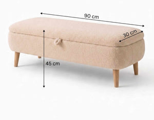 Παγκάκι Agrari Μπεζ 90x30x45 εκ.