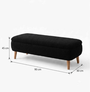 Παγκάκι Agrari Μαύρο 90x30x45 εκ.