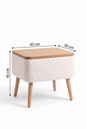 Κομοδίνο Louisa Μαύρο 45x30x45 εκ. Μελαμίνης