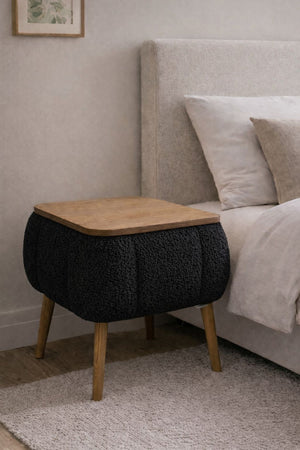 Κομοδίνο Astris Μαύρο 50x40x45 εκ. Μελαμίνης