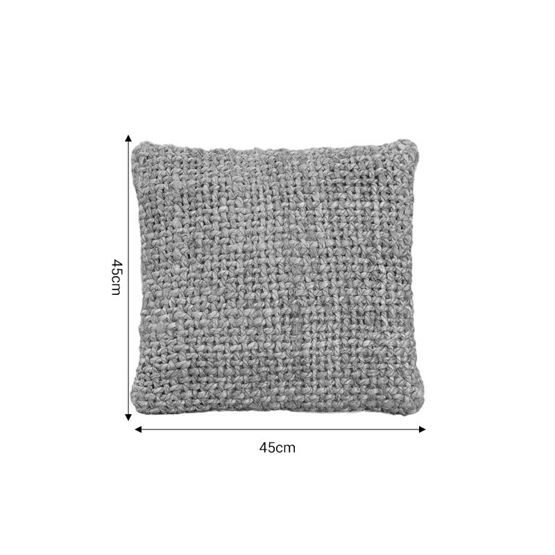 Μαξιλάρι Petron Inart φυσικό γιούτα 45x45x12.5εκ - Pakobazaar