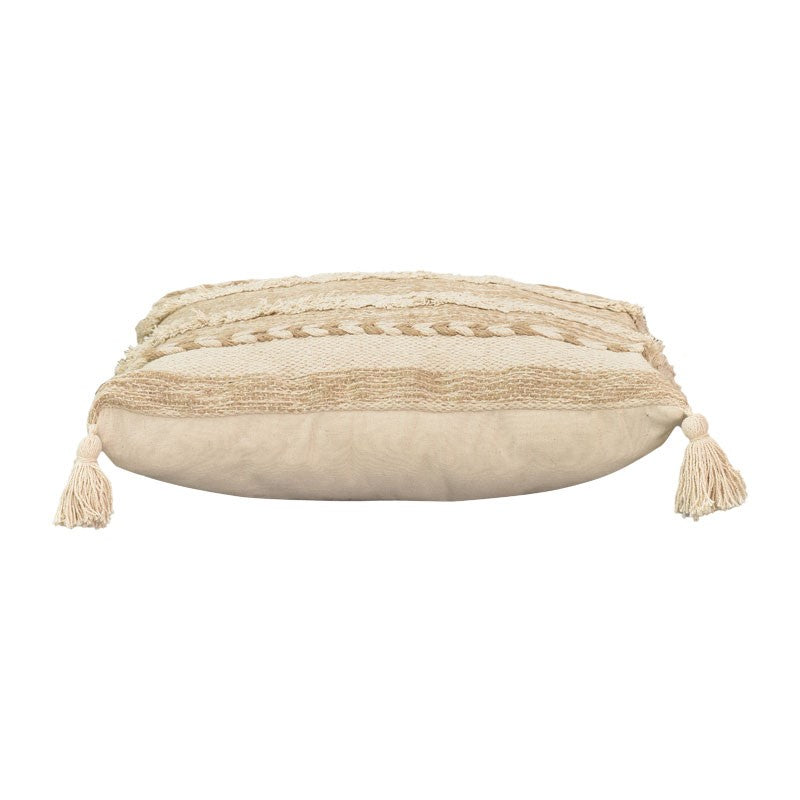 Μαξιλάρι Rozi Inart μπεζ ύφασμα 45x45x2.5εκ - Pakobazaar