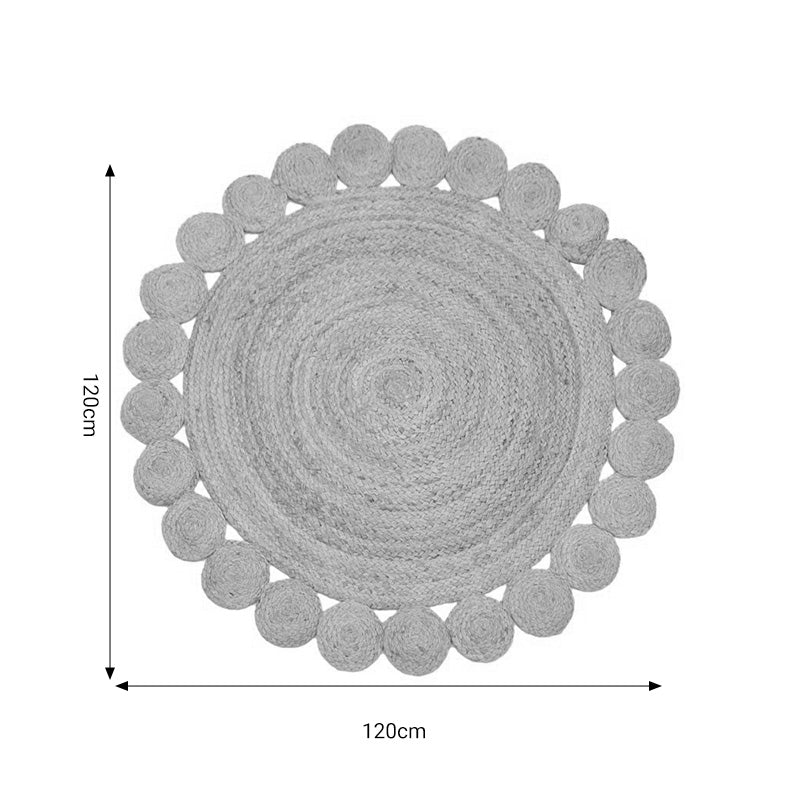 Χαλί Voni Inart φυσικό γιούτα Φ120x1εκ - Image 3