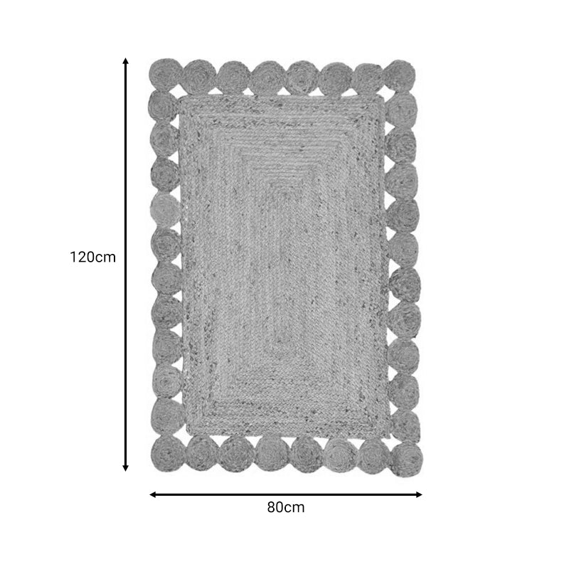 Χαλί Doze Inart μπεζ 100% γιούτα 120x80x1εκ - Pakobazaar