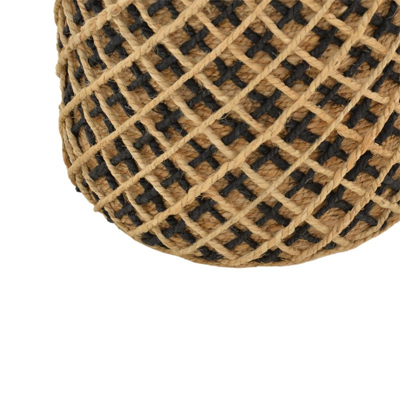 Σκαμπό Nelly Inart φυσικό 100% γιούτα 40x40x40εκ - Pakobazaar