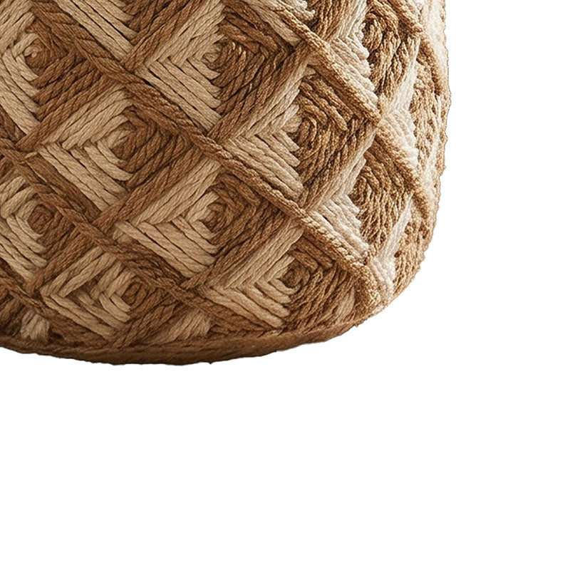 Σκαμπό Yton Inart μπεζ 100% γιούτα 40x40x40εκ - Pakobazaar