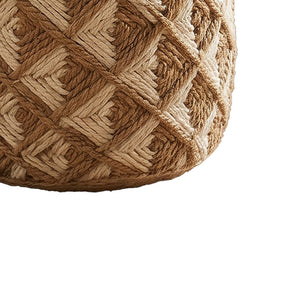 Σκαμπό Yton Inart μπεζ 100% γιούτα 40x40x40εκ - Pakobazaar