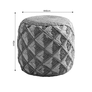 Σκαμπό Yton Inart μπεζ 100% γιούτα 40x40x40εκ - Pakobazaar