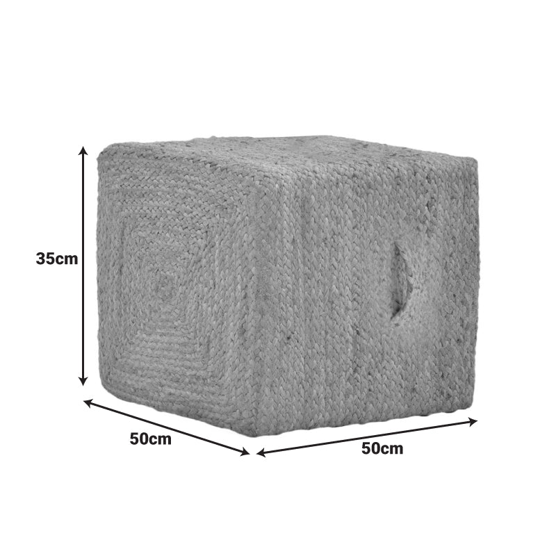 Σκαμπό Tresa Inart φυσικό 100% γιούτα 50x50x35εκ - Pakobazaar