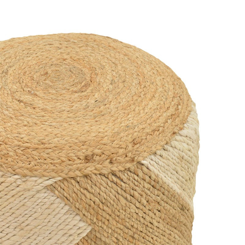 Σκαμπό Elision Inart φυσικό-μπεζ 100% γιούτα Φ38x38εκ - Pakobazaar