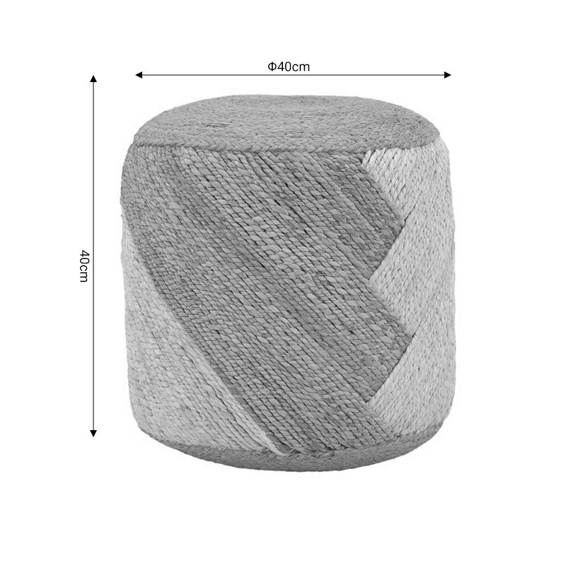Σκαμπό Elision Inart φυσικό-μπεζ 100% γιούτα Φ38x38εκ - Pakobazaar