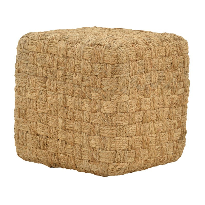 Σκαμπό Aropion Inart μπεζ 100% γιούτα 40x40x40εκ - Image 1