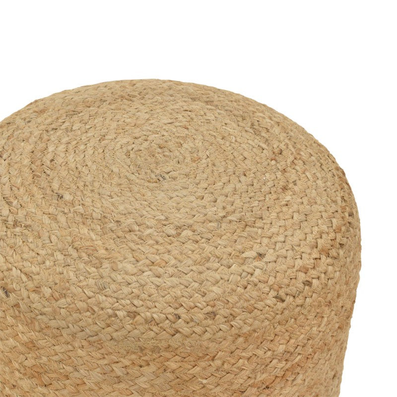 Σκαμπό Ovious Inart μπεζ 100% γιούτα 40x40x40εκ - Pakobazaar