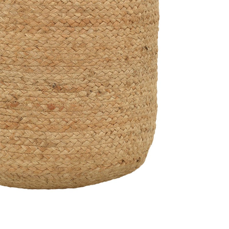 Σκαμπό Ovious Inart μπεζ 100% γιούτα 40x40x40εκ - Pakobazaar