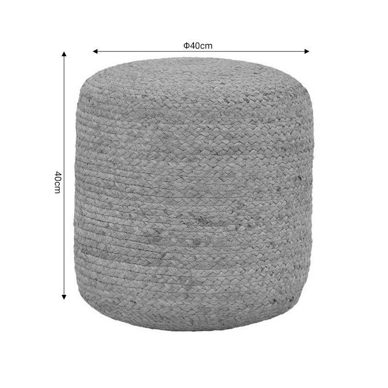 Σκαμπό Ovious Inart μπεζ 100% γιούτα 40x40x40εκ - Pakobazaar