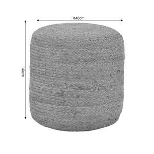 Σκαμπό Ovious Inart μπεζ 100% γιούτα 40x40x40εκ - Pakobazaar