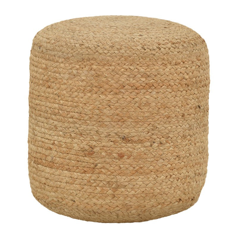 Σκαμπό Ovious Inart μπεζ 100% γιούτα 40x40x40εκ - Pakobazaar
