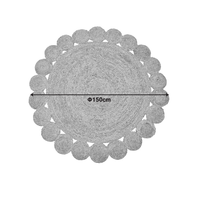 Χαλί Voni Inart φυσικό γιούτα Φ150x1εκ - Pakobazaar
