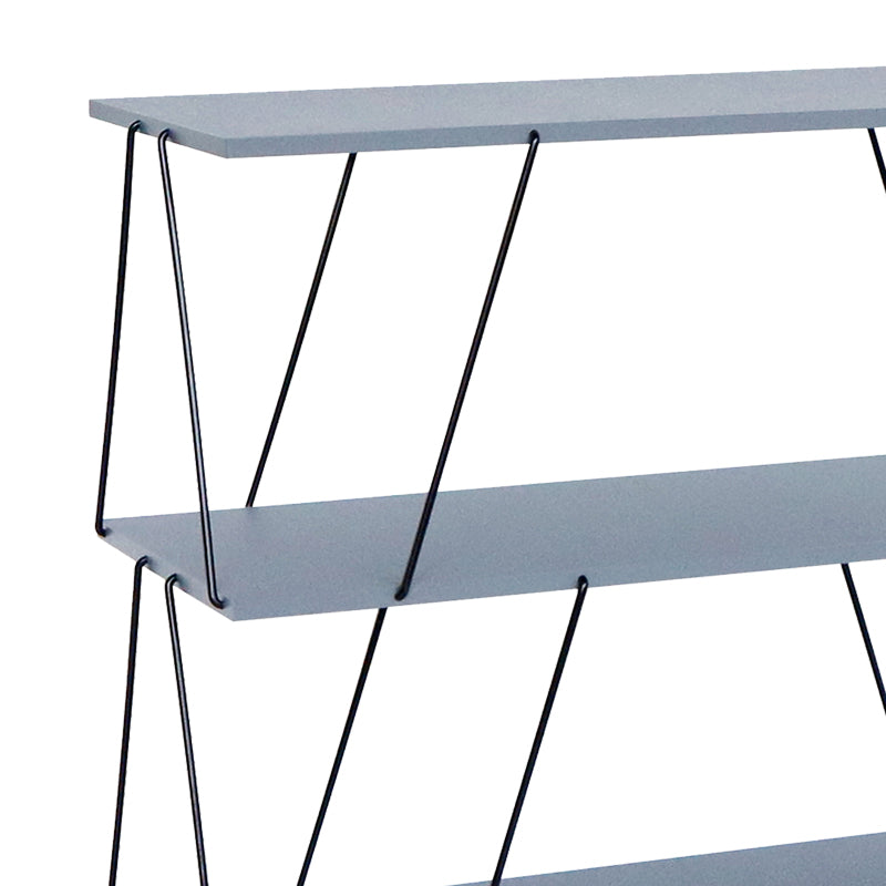 Βοηθητικό τραπέζι-ραφιέρα Tars  γκρι-μαύρο 120x30x90εκ - Pakobazaar