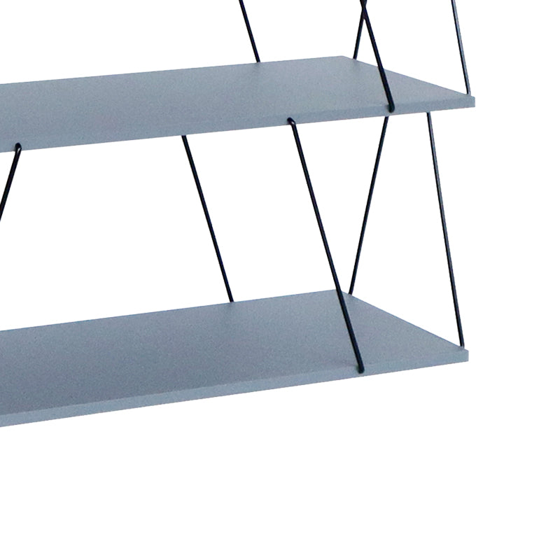 Βοηθητικό τραπέζι-ραφιέρα Tars  γκρι-μαύρο 120x30x90εκ - Pakobazaar